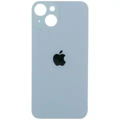 MR1_98252 Задня кришка (скло) для iphone 14 пурпуровий (великий виріз під камеру) PRC