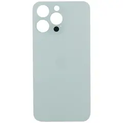 MR1_98262 Задня кришка (скло) для iphone 14 pro max сріблястий (великий виріз під камеру) PRC