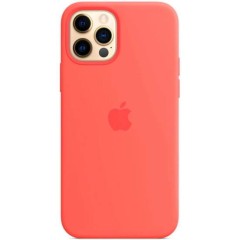 MR1_82464 Чохол silicone case для iphone 12, 12 pro з magsafe рожевий citrus SILICONE CASE