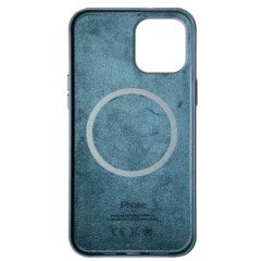 MR1_82494 Чохол leather case для iphone 12, 12 pro з magsafe baltic синій LEATHER