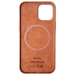 MR1_82519 Чохол leather case для iphone 12, 12 pro з magsafe коричневий LEATHER