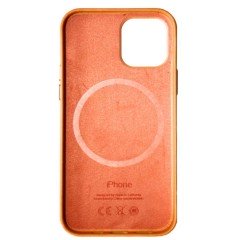 MR1_82501 Чохол leather case для iphone 12 mini з magsafe помаранчевий LEATHER
