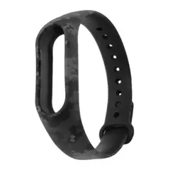 РЕМІНЕЦЬ ДЛЯ XIAOMI MI BAND 3, 4 CAMOUFLAGE PIXEL, ЧОРНИЙ-СІРИЙ