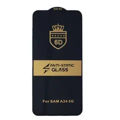 ЗАХИСНЕ СКЛО 6D ANTI-STATIC ДЛЯ SAMSUNG A34 5G (A346), ЧОРНИЙ (ТЕХ. ПАК)