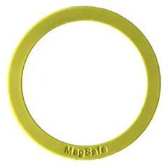 ПЛАСТИНА-КІЛЬЦЕ ДЛЯ MAGSAFE ТРИМАЧІВ МЕТАЛЕВА (+СКОТЧ) SILICONE ЖОВТИЙ