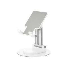 НАСТІЛЬНИЙ ТРИМАЧ XO C139 DESKTOP 360 ROTATING METAL ROUND BASE STAND, БІЛИЙ