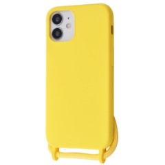 MR1_83746 Чохол lanyard case для iphone 12 mini зі шнурком жовтий LANYARD CASE