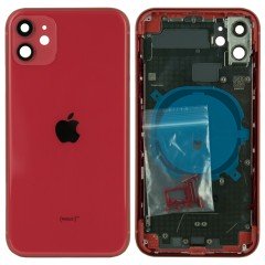MR1_83896 Корпус телефона для iphone 11 (с кнопками и sim лотком) красный h/c PRC