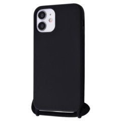 MR1_83737 Чохол lanyard case для iphone 12 mini зі шнурком, чорний LANYARD CASE