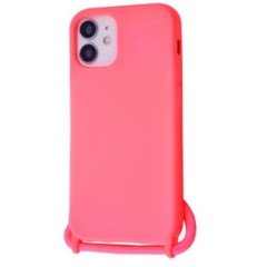 MR1_83738 Чехол lanyard case для iphone 12 mini со шнурком bright розовый LANYARD CASE