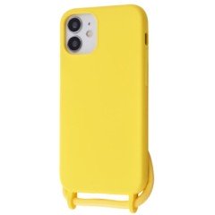 MR1_83746 Чехол lanyard case для iphone 12 mini со шнурком желтый LANYARD CASE