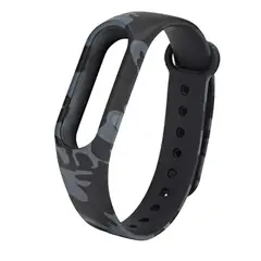 РЕМІНЕЦЬ ДЛЯ XIAOMI MI BAND 3, 4 CAMOUFLAGE, ЧОРНИЙ-СІРИЙ