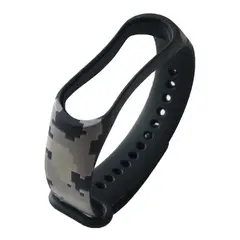 РЕМІНЕЦЬ ДЛЯ XIAOMI MI BAND 3, 4 CAMOUFLAGE PIXEL, ЧОРНИЙ ARMY
