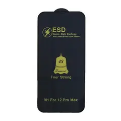 ЗАХИСНЕ СКЛО ESD 4S ANTI-STATIC ДЛЯ IPHONE 12 PRO MAX, ЧОРНИЙ (ТЕХ. ПАК)