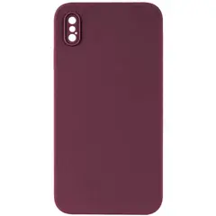 MR4_46132 Чохол silicone case full camera square side copy для iphone xs marsala 