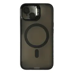 MR4_52243 Чохол case pro matte fortable camera lens magsafe для iphone 16 plus, чорний 