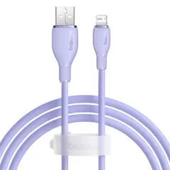 КАБЕЛЬ BASEUS PUDDING SERIES FAST CHARGING CABLE USB-A TO LIGHTNING 2.4A 2M NEBULA ПУРПУРОВИЙ P10355700511-01