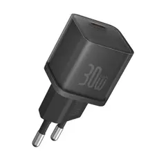 МЕРЕЖЕВИЙ ЗАРЯДНИЙ ПРИСТРІЙ BASEUS GAN5S FAST CHARGER 1C 30W EU, ЧОРНИЙ P10162504113-00