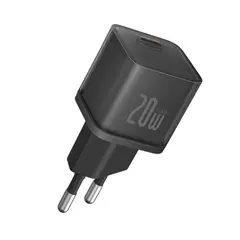 МЕРЕЖЕВИЙ ЗАРЯДНИЙ ПРИСТРІЙ BASEUS GAN5S FAST CHARGER 1C 20W EU, ЧОРНИЙ P10162503113-00