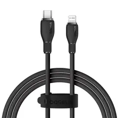 КАБЕЛЬ PD BASEUS PUDDING SERIES FAST CHARGING CABLE TYPE-C TO LIGHTNING 20W 1.2M, ЧОРНИЙ P10355701111-00