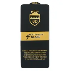 MR4_58585 Захисне скло 6d anti-static для redmi note 9s, note 9 pro, k30, чорний (тех. пак) PRC