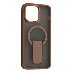 MR4_58683 Чохол stand matte magsafe для iphone 15 pro brown 