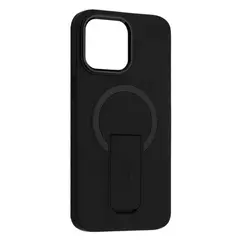 ЧОХОЛ STAND MATTE MAGSAFE ДЛЯ IPHONE 15 PRO DARK, ЧОРНИЙ