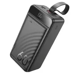 ЗОВНІШНІЙ АКУМУЛЯТОР POWER BANK HOCO J123C ELEMENT 22.5W+PD20W FULLY COMPATIBLE WITH LCD AND LED-LAMP 60 000MAH, ЧОРНИЙ