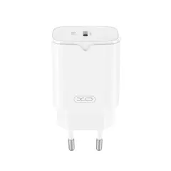 МЕРЕЖЕВИЙ ЗАРЯДНИЙ ПРИСТРІЙ XO L131 (EU) PD30W TYPE-C FAST CHARGING, БІЛИЙ