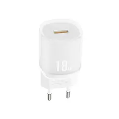 МЕРЕЖЕВИЙ ЗАРЯДНИЙ ПРИСТРІЙ XO L157 1USB QC3.0 18W CHARGER, БІЛИЙ