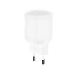 МЕРЕЖЕВИЙ ЗАРЯДНИЙ ПРИСТРІЙ XO L143 (EU) PD20W SINGLE TYPE-C CHARGER, БІЛИЙ
