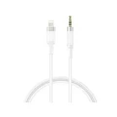 АДАПТЕР XO NB-R279A IP TO 3.5 BRUSHED CLEAR AUDIO CABLE, БІЛИЙ