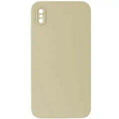 ЧОХОЛ SILICONE CASE FULL CAMERA SQUARE SIDE COPY ДЛЯ IPHONE XS CREAM