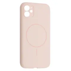 MR4_61770 Чохол silicone case full camera fine ring magsafe для iphone 11 рожевий 