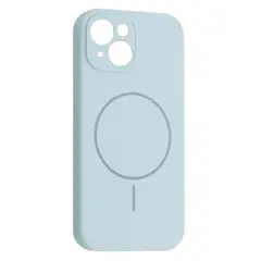 ЧОХОЛ SILICONE CASE FULL CAMERA FINE RING MAGSAFE ДЛЯ IPHONE 14 NEW SKY СИНІЙ