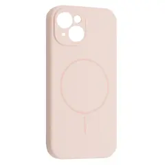 MR4_61812 Чохол silicone case full camera fine ring magsafe для iphone 14 рожевий 