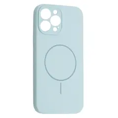 MR4_61845 Чохол silicone case full camera fine ring magsafe для iphone 14 pro max new sky синій 