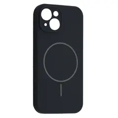 ЧОХОЛ SILICONE CASE FULL CAMERA FINE RING MAGSAFE ДЛЯ IPHONE 15 MIDNIGHT СИНІЙ