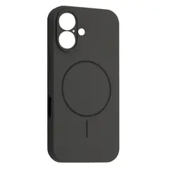 MR4_61905 Чохол silicone case full camera fine ring magsafe для iphone 16 charcoal, сірий, чорний 