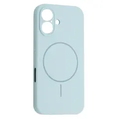 MR4_61900 Чохол silicone case full camera fine ring magsafe для iphone 16 new sky синій 