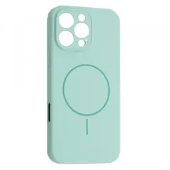 MR4_61915 Чохол silicone case full camera fine ring magsafe для iphone 16 pro light cyan 