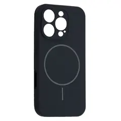 MR4_61931 Чохол silicone case full camera fine ring magsafe для iphone 16 pro max midnight синій 