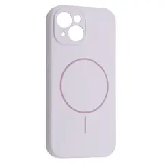 MR4_61815 Чохол silicone case full camera fine ring magsafe для iphone 14 purpule lilac 