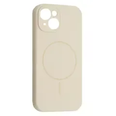 MR4_61852 Чохол silicone case full camera fine ring magsafe для iphone 15 antique, білий 