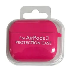 ЧОХОЛ ДЛЯ AIRPODS 3 SILICONE CASE, MICROFIBER HOT РОЖЕВИЙ