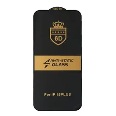 ЗАХИСНЕ СКЛО 6D ANTI-STATIC ДЛЯ IPHONE 15 PLUS, ЧОРНИЙ (ТЕХ. ПАК)
