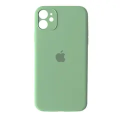ЧОХОЛ SILICONE CASE FULL CAMERA COPY ДЛЯ IPHONE 12 (68) FRESH ЗЕЛЕНИЙ