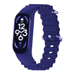 РЕМІНЕЦЬ ДЛЯ XIAOMI MI BAND 3, 4, 5, 6, 7 OCEAN BAND MIDNIGHT СИНІЙ
