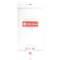 MR1_92542 Стекло дисплея для переклеивания iphone 6 plus, с рамкой и oca белый PRC