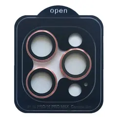 ЗАХИСНЕ СКЛО CAMERA METAL ДЛЯ IPHONE 16 PRO, 16 PRO MAX РОЖЕВИЙ